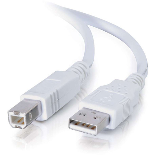 C2G USB 2.0 Type-A Male to Type-B Male Cable (3.3', White)
