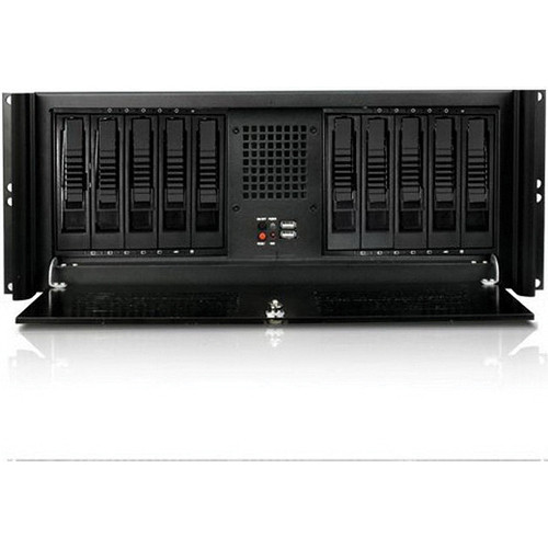 iStarUSA D-416-B10SA 4U Compact Stylish Rackmount Chassis for 10 x 3.5" Hotswap Drives PS2 PSU (Black)