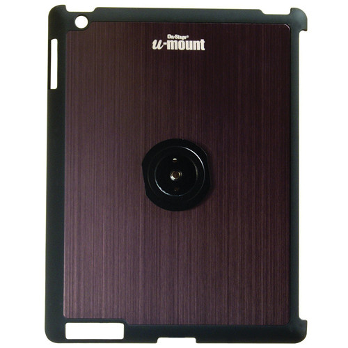 On-Stage Quick Disconnect Table Edge Tablet Mounting System with Snap-On Cover for iPad Mini (Black)