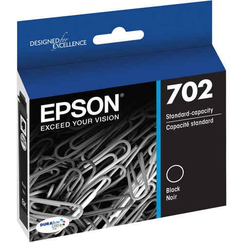 Epson 702 Black DURABrite Ultra Standard-Capacity Ink Cartridge with Sensormatic