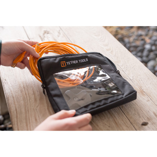 Tether Tools Starter Tethering Kit with USB 2.0 Type-A to Mini-B 5-Pin Cable (15', Orange)