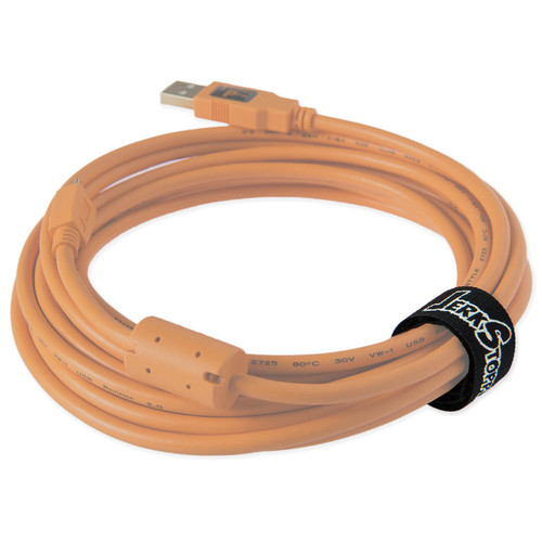 Tether Tools Starter Tethering Kit with USB 2.0 Type-A to Mini-B 5-Pin Cable (15', Orange)
