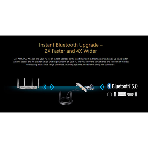 ASUS AC2100 Dual-Band PCIe Wi-Fi Adapter with Bluetooth 5.0