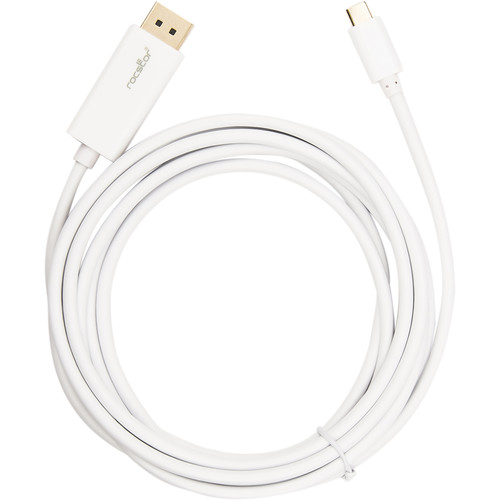 Rocstor USB Type-C to DisplayPort Cable (10', White)