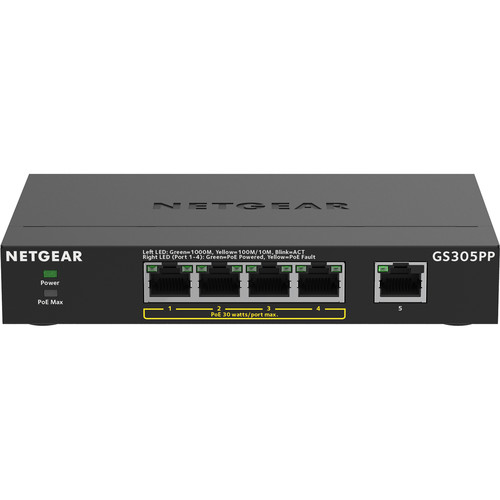 Netgear GS305PP 5-Port Gigabit PoE+-Compliant Unmanaged Switch