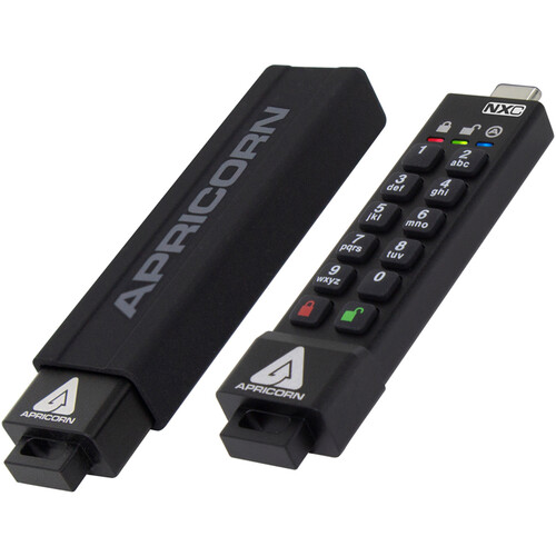 Apricorn 16GB Aegis Secure Key 3NXC Encrypted USB Type-C Flash Drive