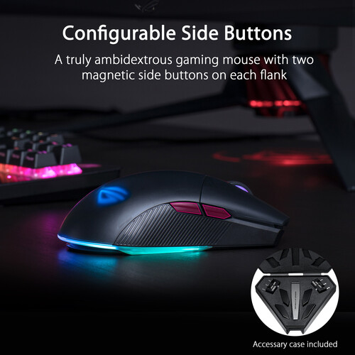 ASUS ROG Pugio II Wireless Gaming Mouse (Black)