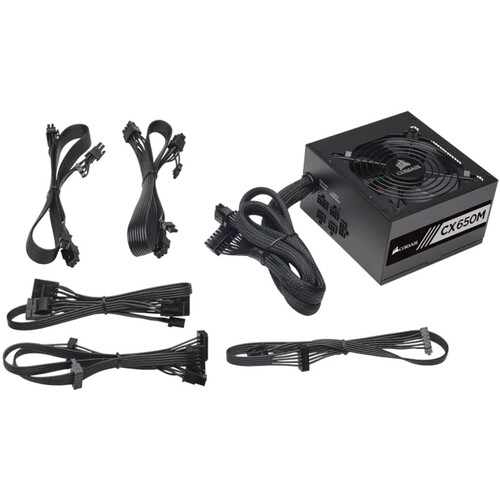 Corsair CX Series CX650M 650W 80 PLUS Bronze Semi-Modular ATX Power Supply