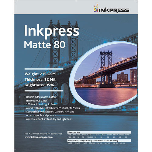 Inkpress Media Duo Matte 80 Paper (17 x 25", 50 Sheets)