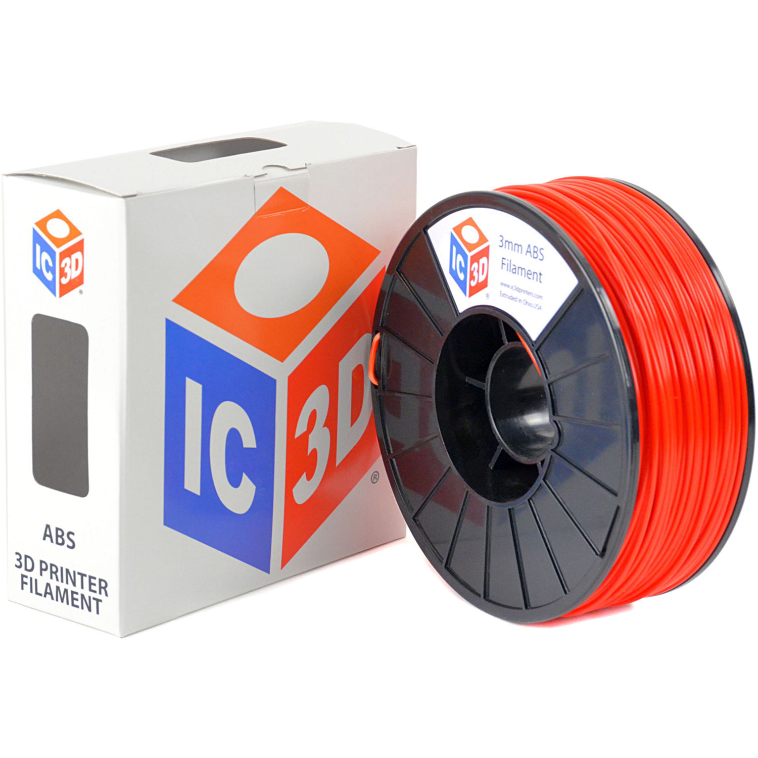 IC3D Industries 3mm ABS Filament (1kg, Red)