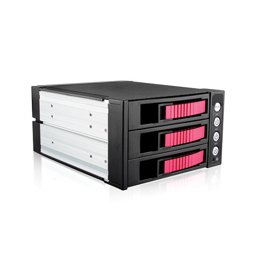 iStarUSA 5.25 to 3.5" SAS/SATA 6.0 Gb/s Hot-Swap Cage (Red)