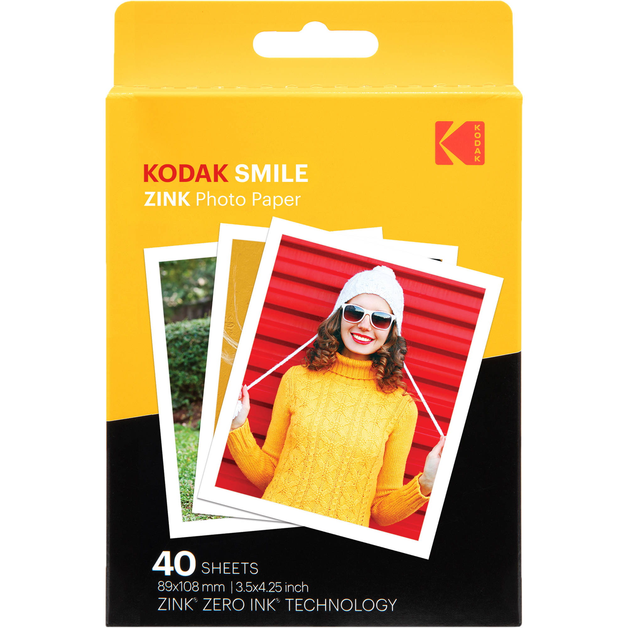 Kodak Smile Zink Photo Paper (3.5" x 4.25", 40-Pack)