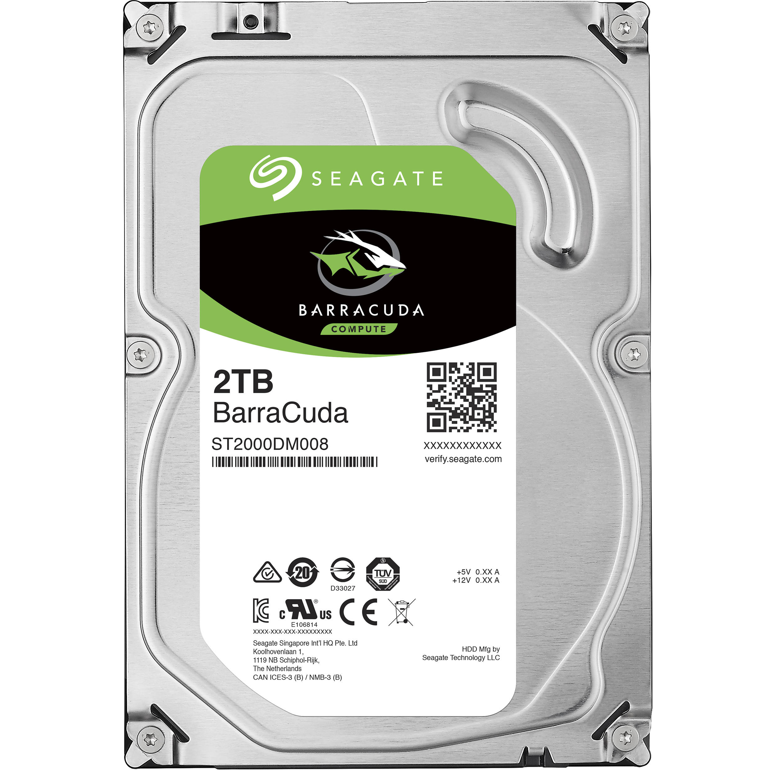 Seagate 2TB BarraCuda 7200 rpm SATA III 3.5" Internal HDD (Retail)