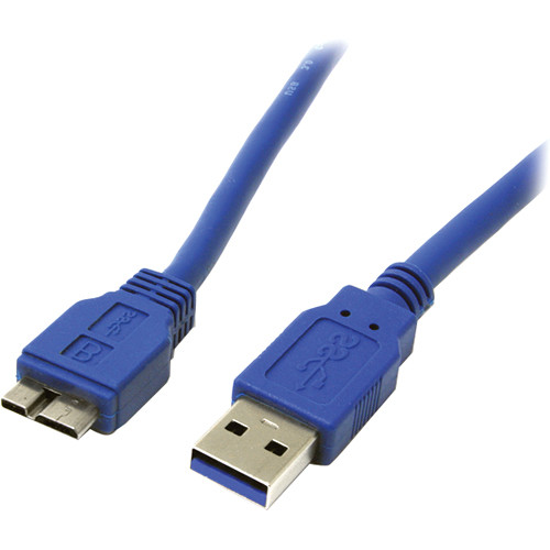 StarTech 1' (0.3m) SuperSpeed USB 3.0 A to Micro B Cable (Blue)